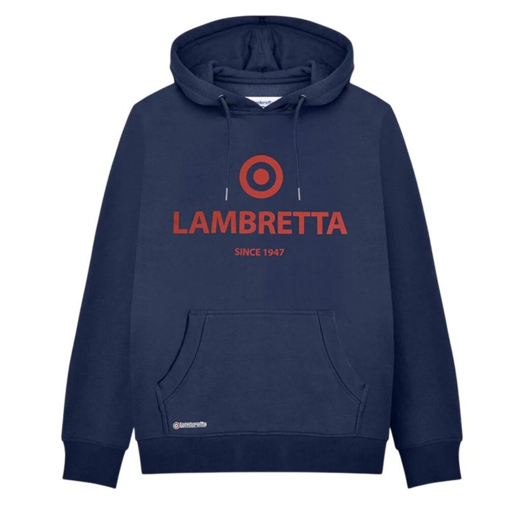 Lambretta Mens Target Logo Hoodie / Dark Navy